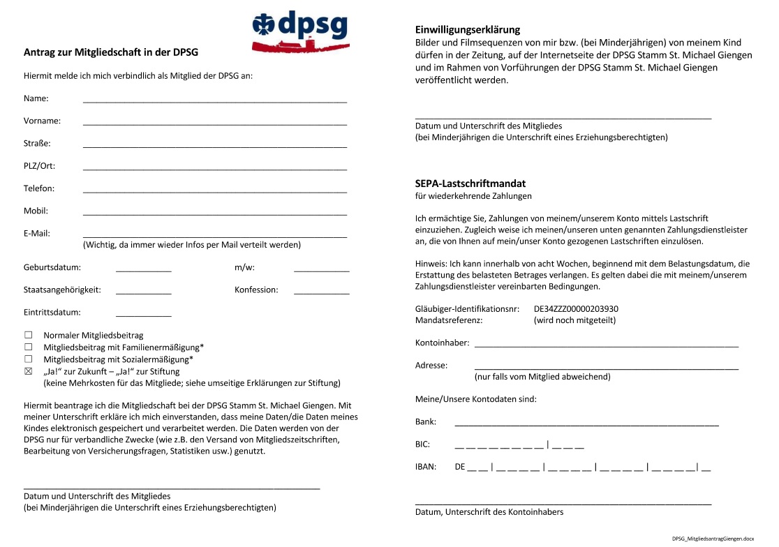 beitrittserklärung beitrittserklärung